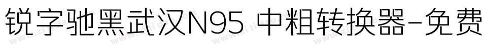 锐字驰黑武汉N95 中粗转换器字体转换